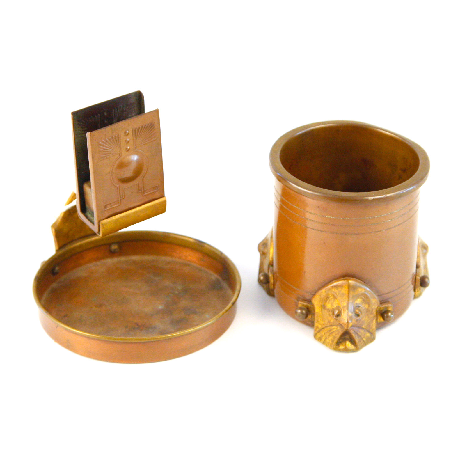 Antique Copper Grooming Set