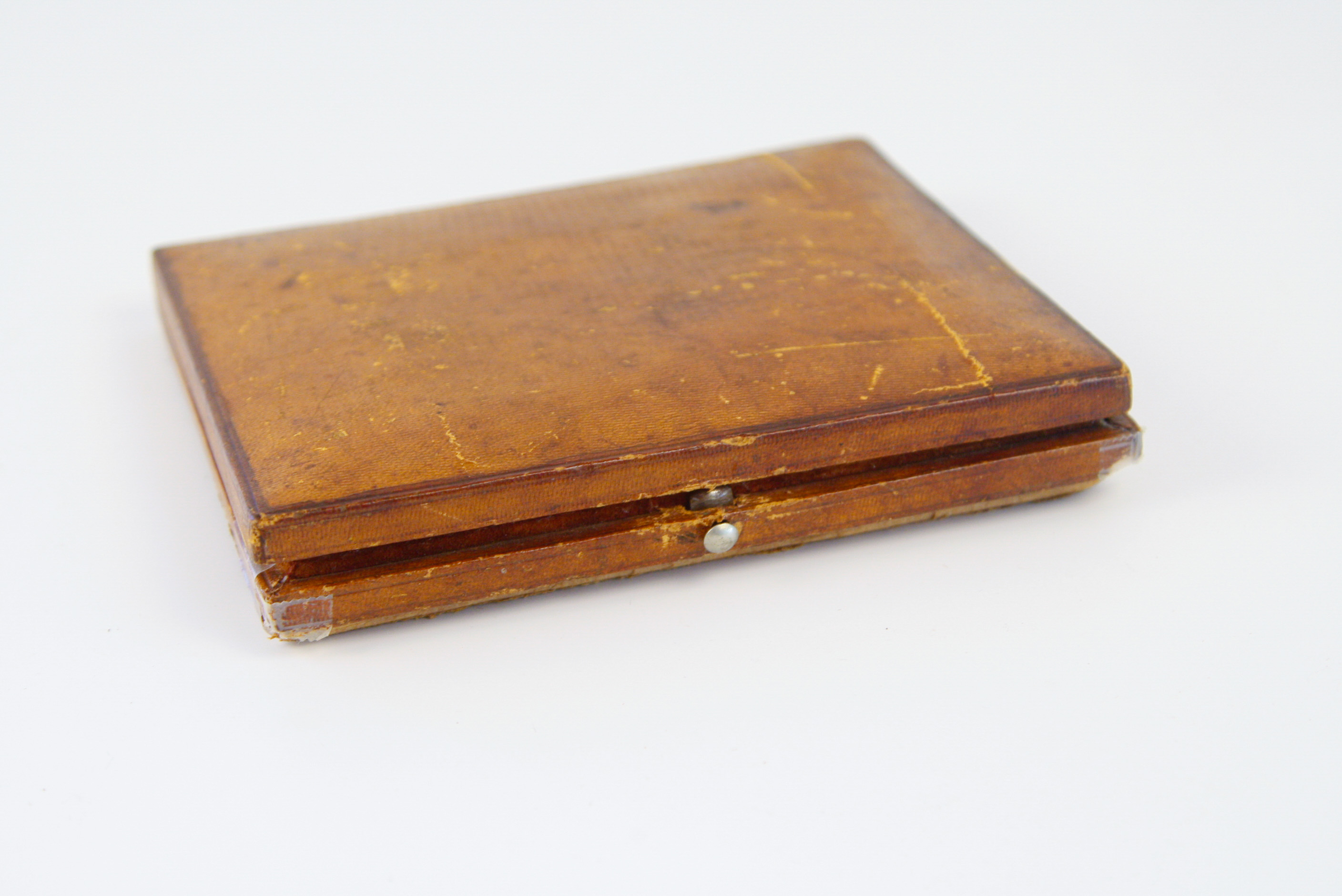 Very Fine 19th C. American Portrait Miniature in Hinged Leatherbound Frame