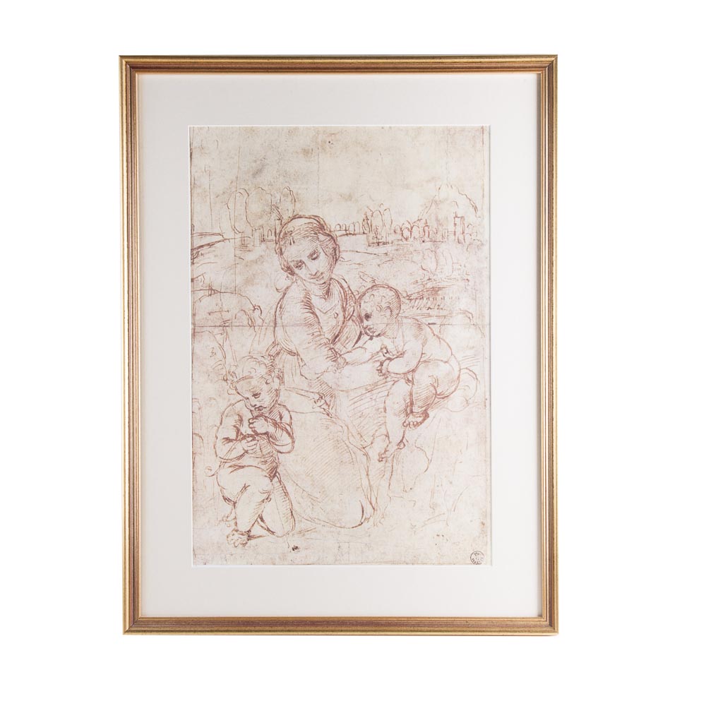 After Raphael Offset Lithograph Titled "Study For Esterhazy Madonna"