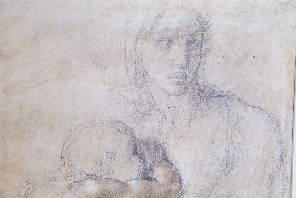 After Michelangelo Offset Lithograph "Madonna with Child"