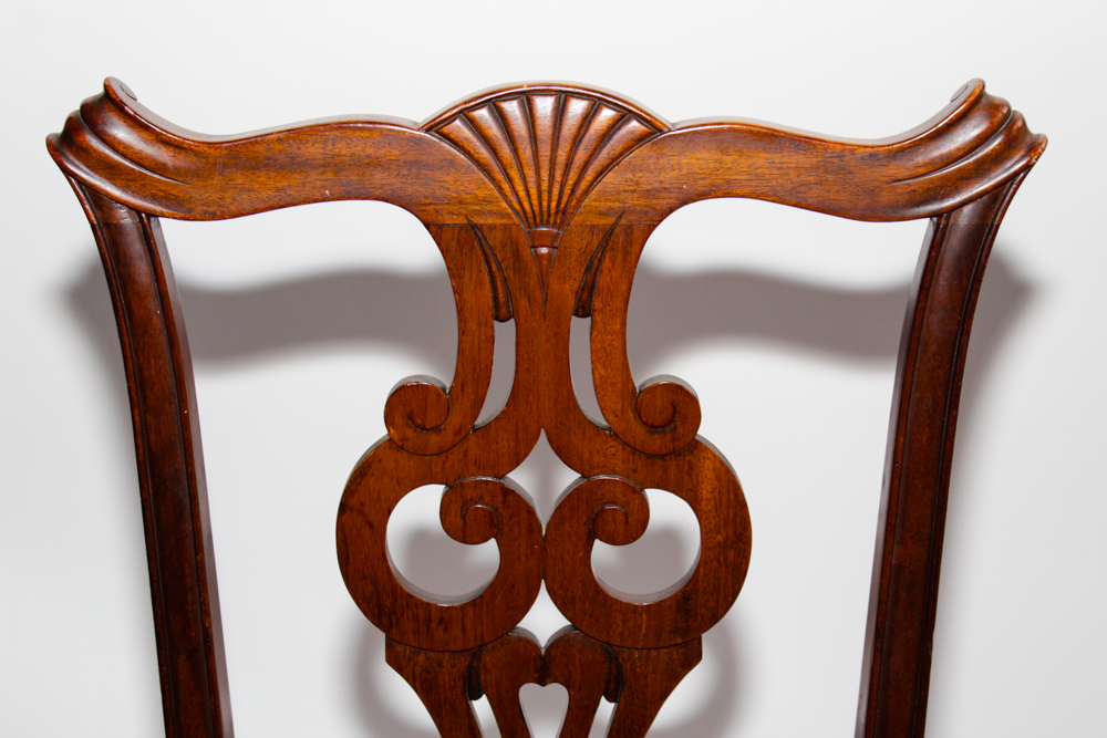 Vintage Chippendale Style Side Chair