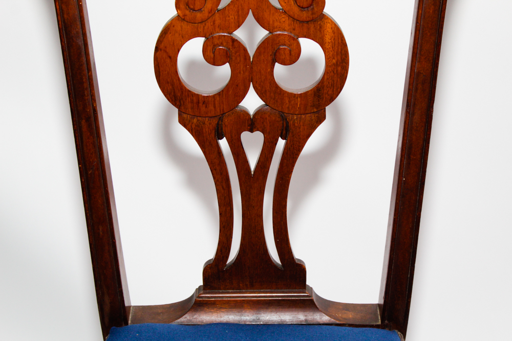 Vintage Chippendale Style Side Chair