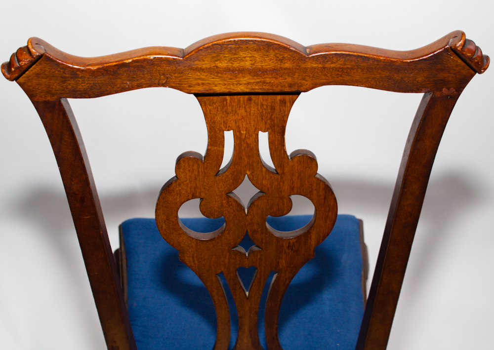 Vintage Chippendale Style Side Chair