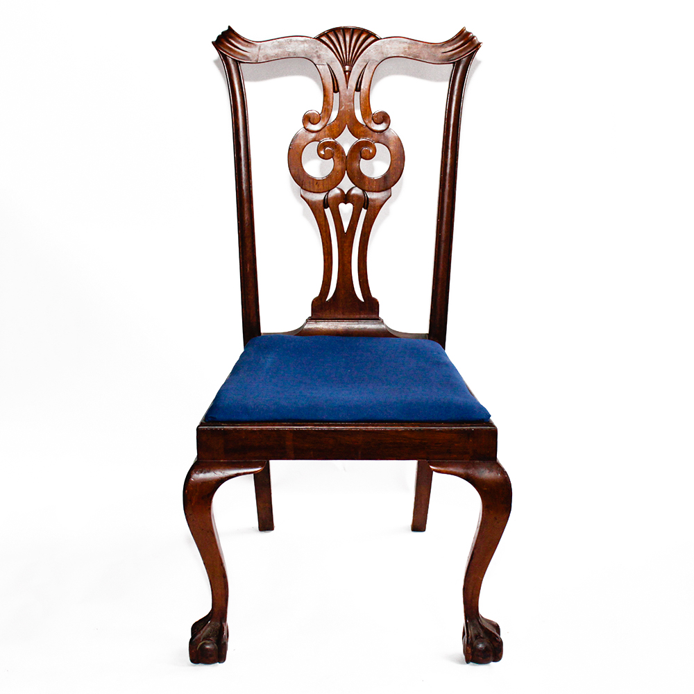 Vintage Chippendale Style Side Chair