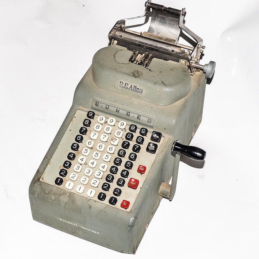 Vintage R.C. Allen Adding Machine