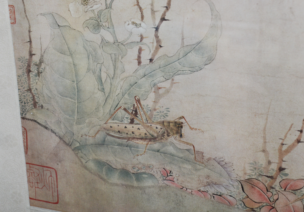 Framed Chinese Offset Lithograph After "Butterflies Sketched From Life" by Zhao Chang