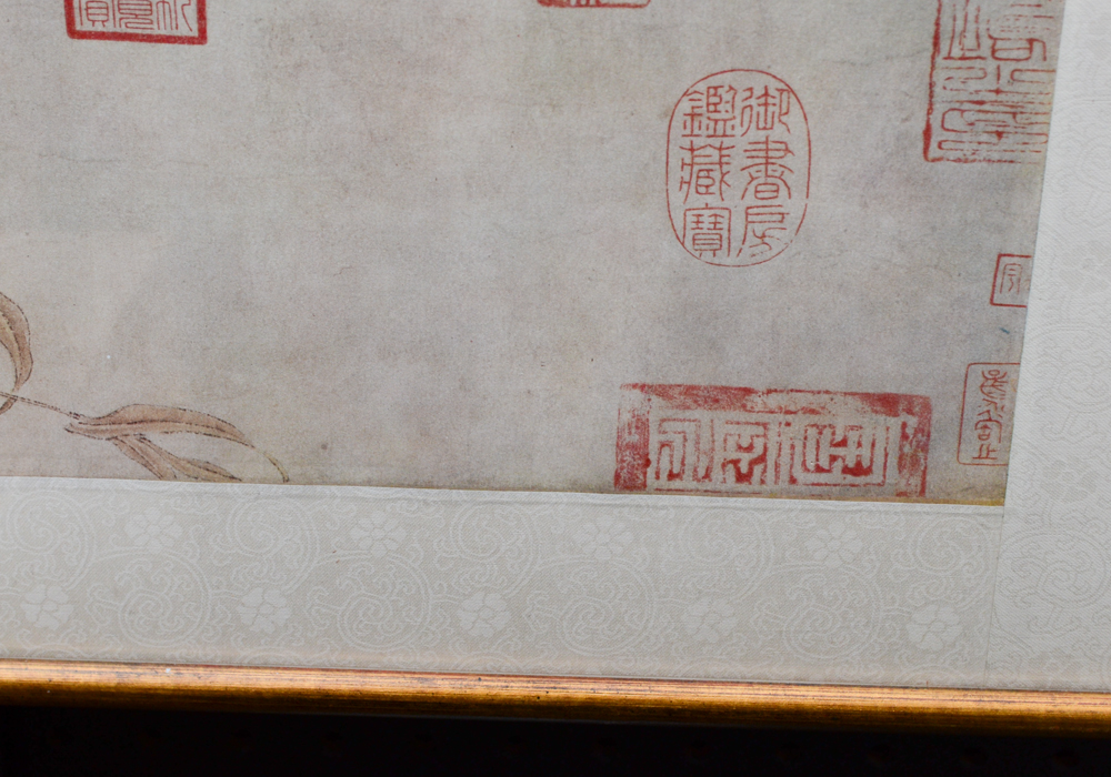 Framed Chinese Offset Lithograph After "Butterflies Sketched From Life" by Zhao Chang