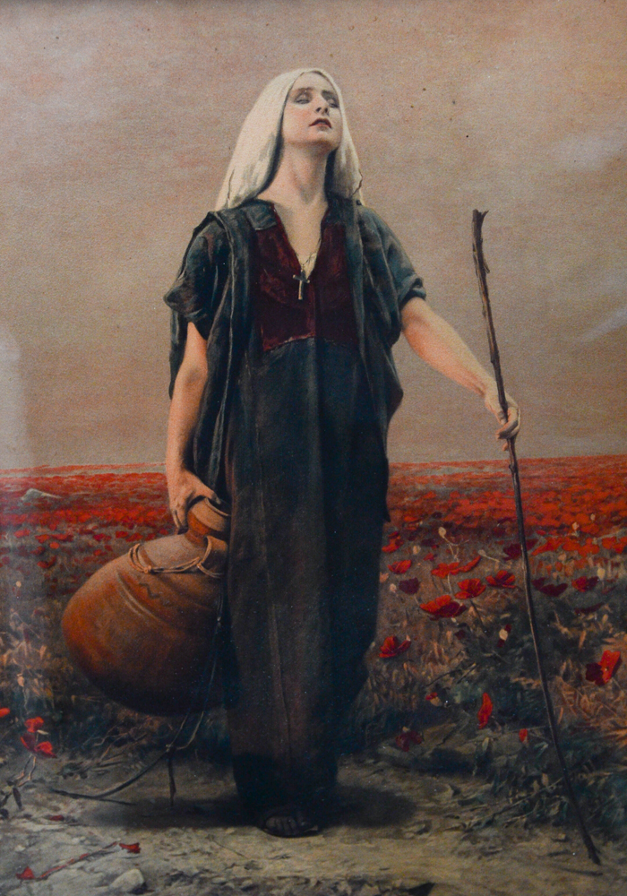 After Bruno Piglhein Lithograph "The Blind Woman in Poppy Field"