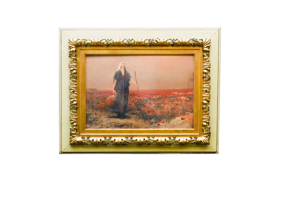 After Bruno Piglhein Lithograph "The Blind Woman in Poppy Field"