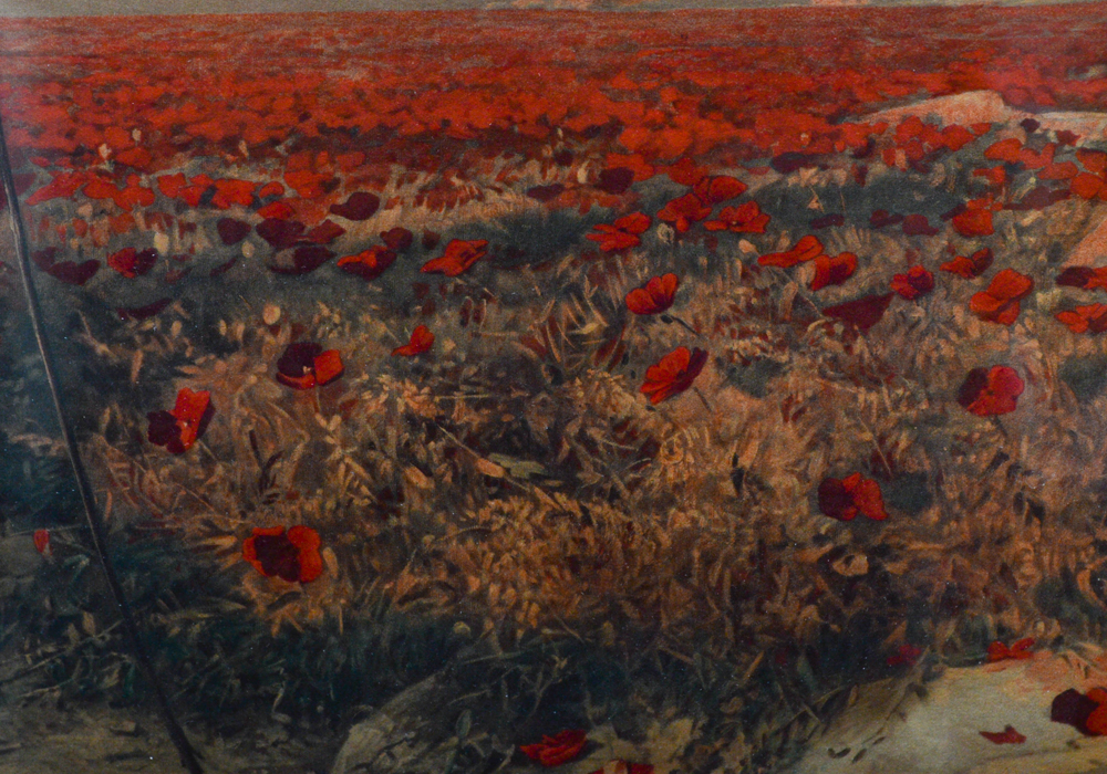 After Bruno Piglhein Lithograph "The Blind Woman in Poppy Field"