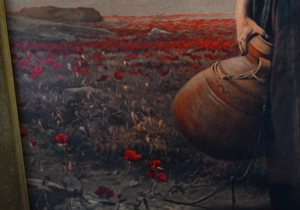 After Bruno Piglhein Lithograph "The Blind Woman in Poppy Field"