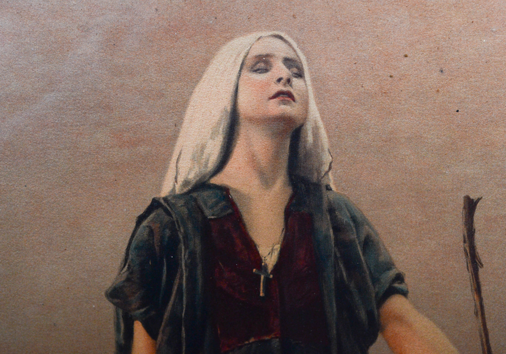 After Bruno Piglhein Lithograph "The Blind Woman in Poppy Field"