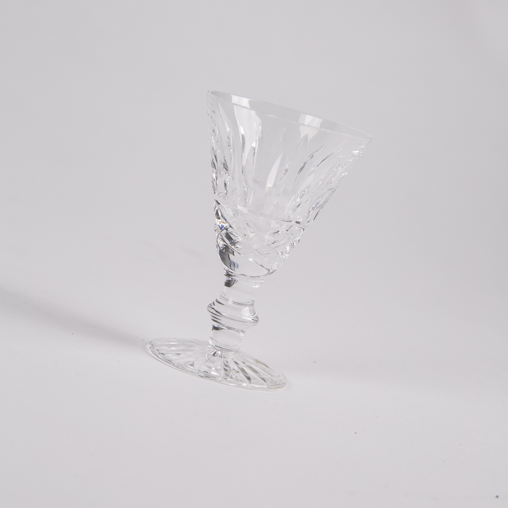 Pair of Waterford Glasses and Sterling Silver Plates