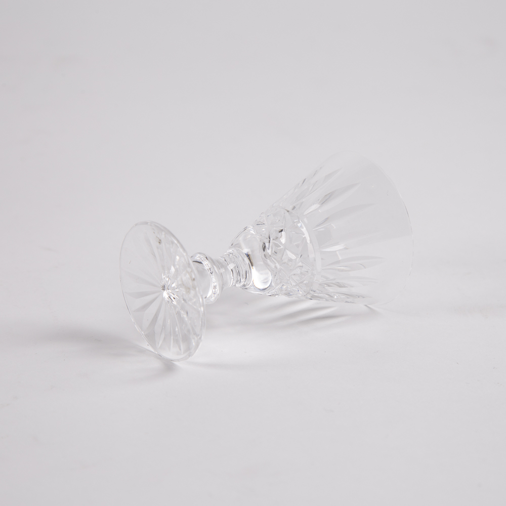 Pair of Waterford Glasses and Sterling Silver Plates