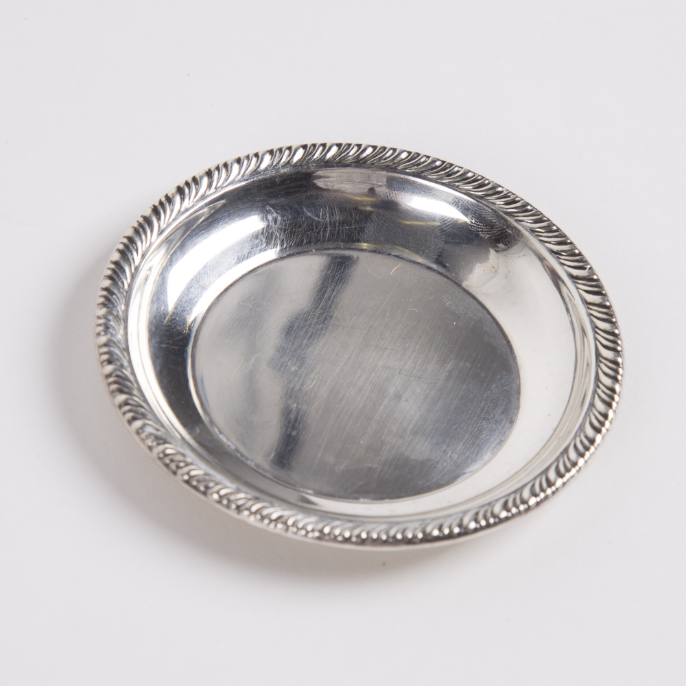 Pair of Waterford Glasses and Sterling Silver Plates