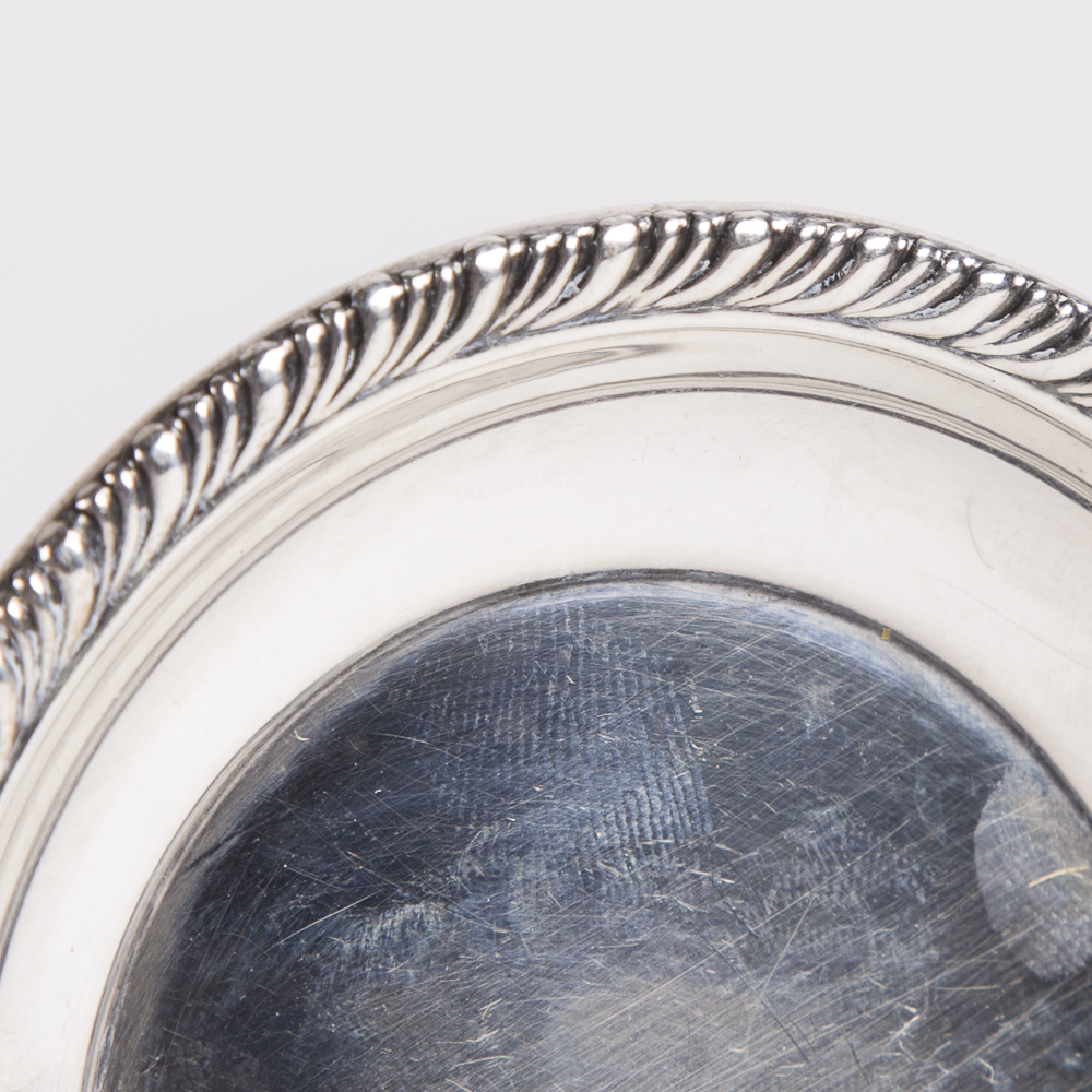 Pair of Waterford Glasses and Sterling Silver Plates