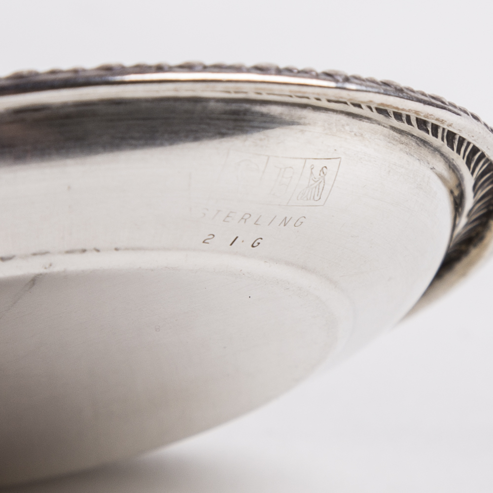 Pair of Waterford Glasses and Sterling Silver Plates