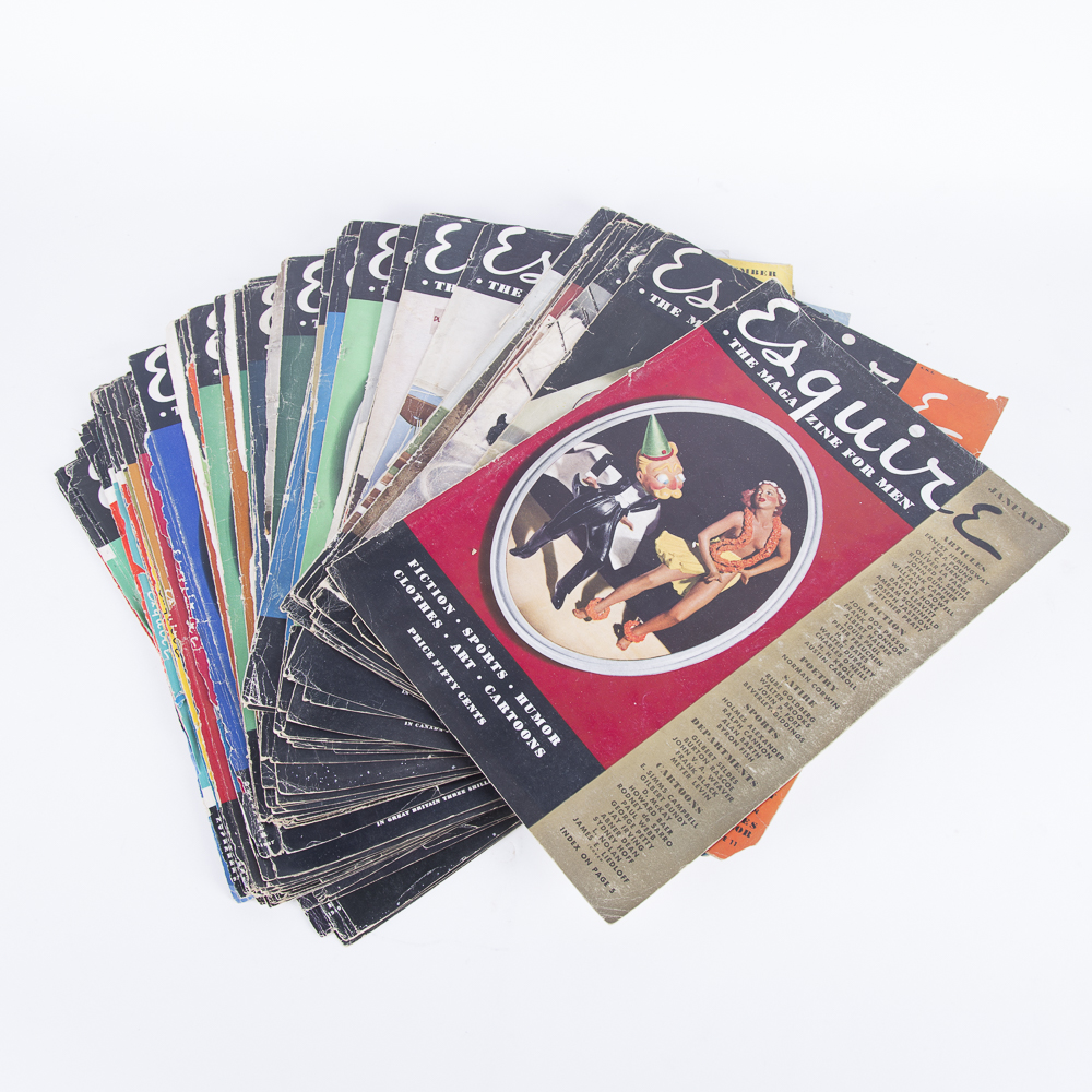 Assortment of Vintage "Esquire" Magazine Covers