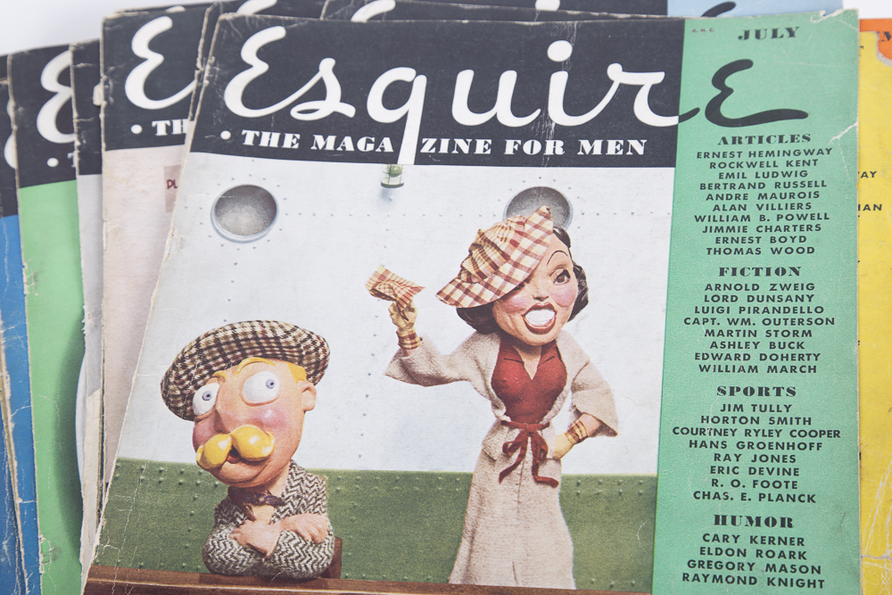 Assortment of Vintage "Esquire" Magazine Covers