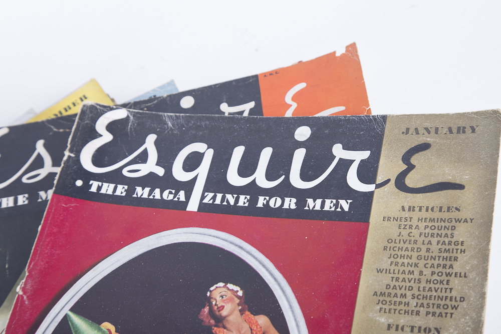 Assortment of Vintage "Esquire" Magazine Covers