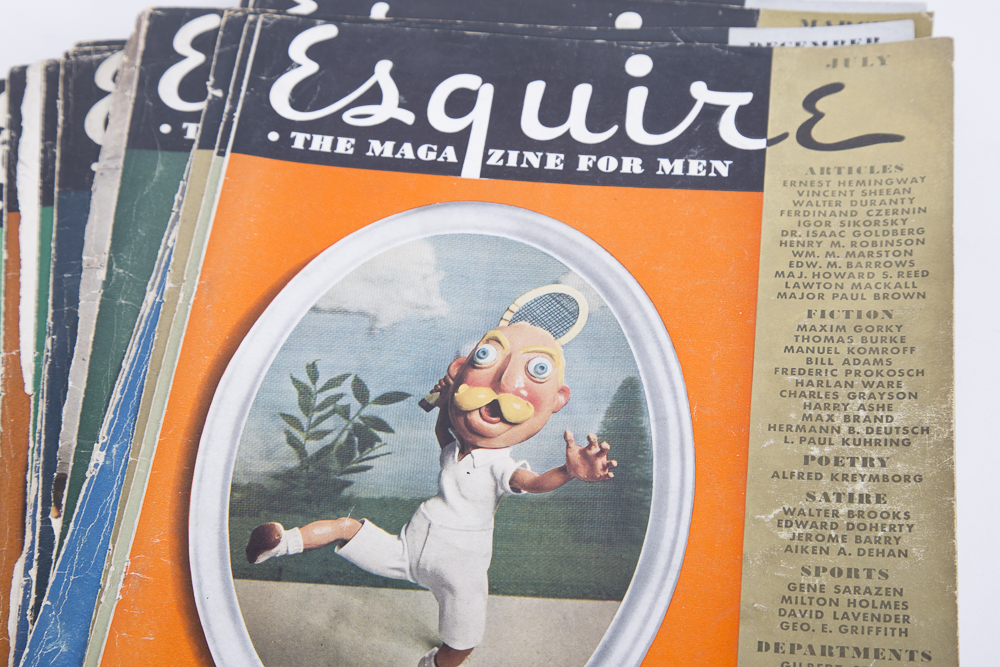 Assortment of Vintage "Esquire" Magazine Covers