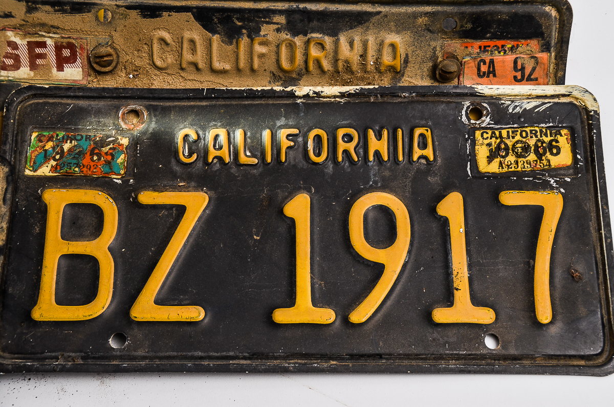 Vintage California License Plates