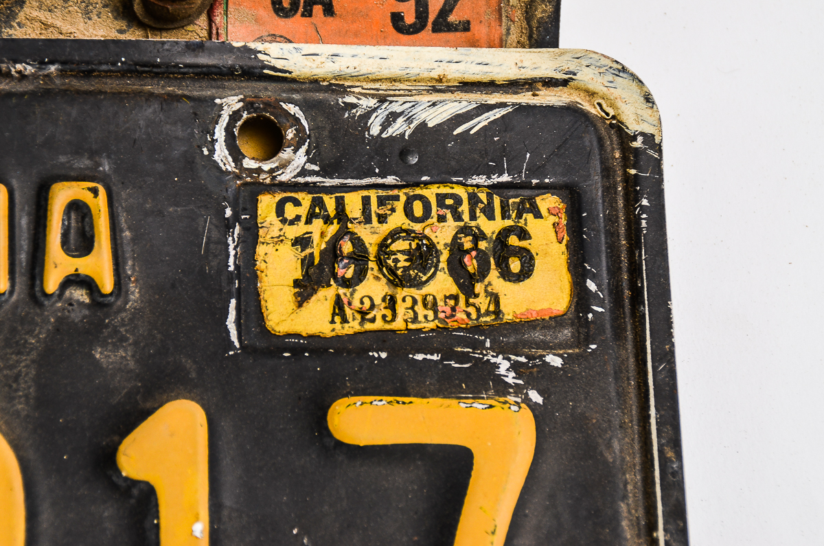 Vintage California License Plates