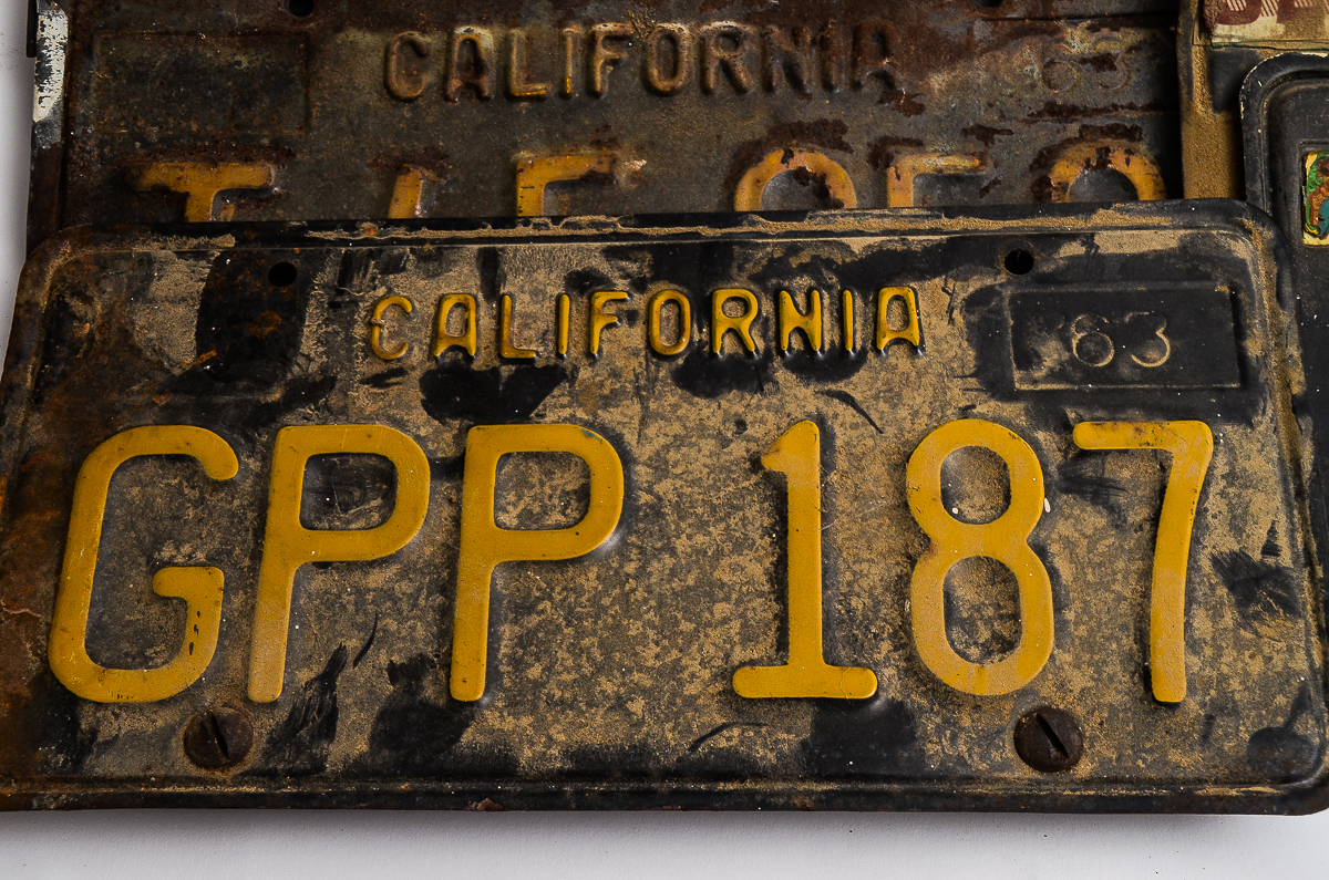 Vintage California License Plates