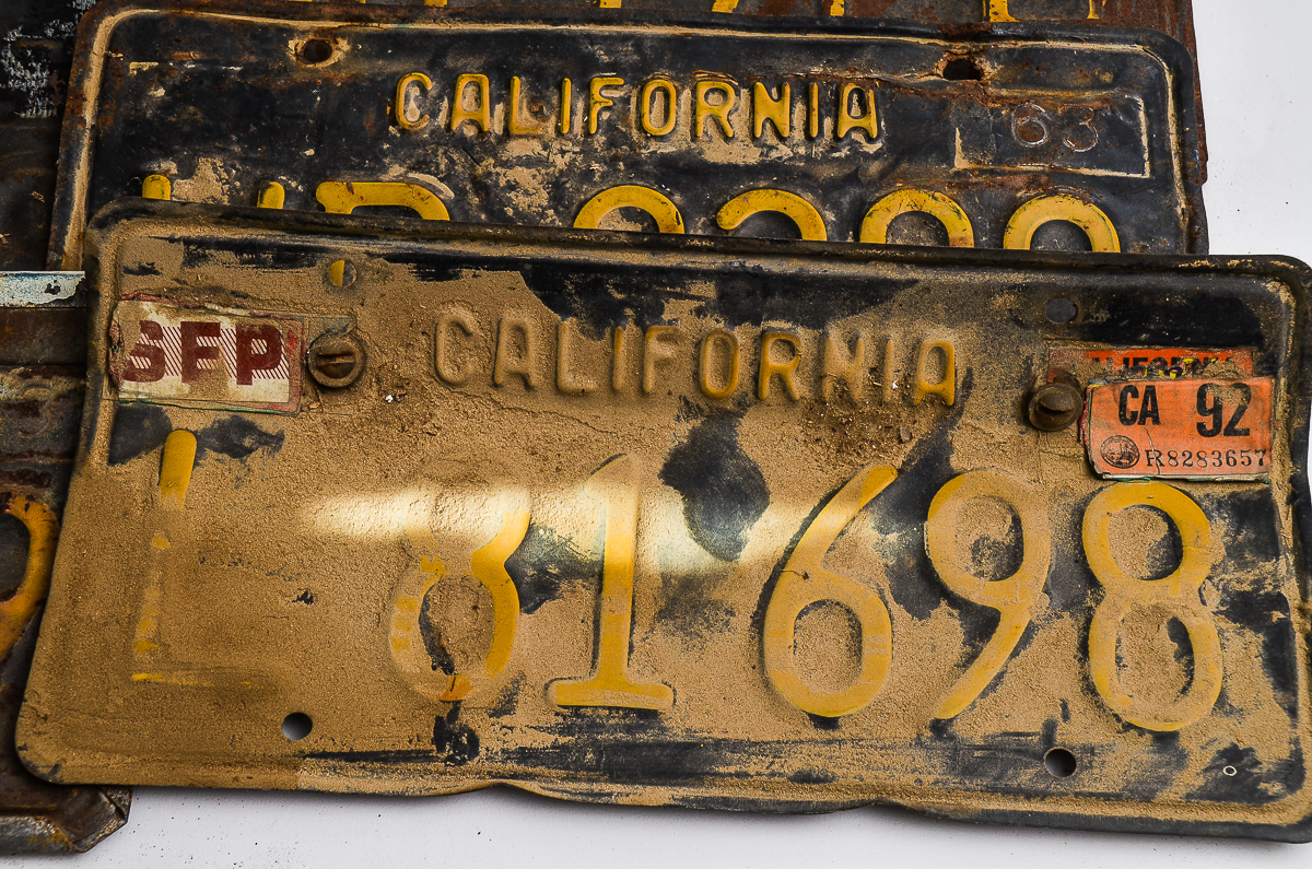 Vintage California License Plates