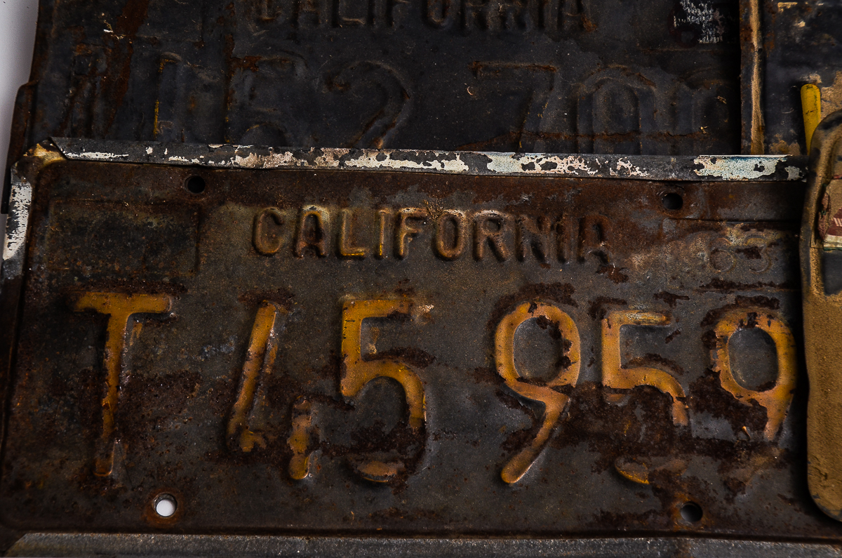 Vintage California License Plates