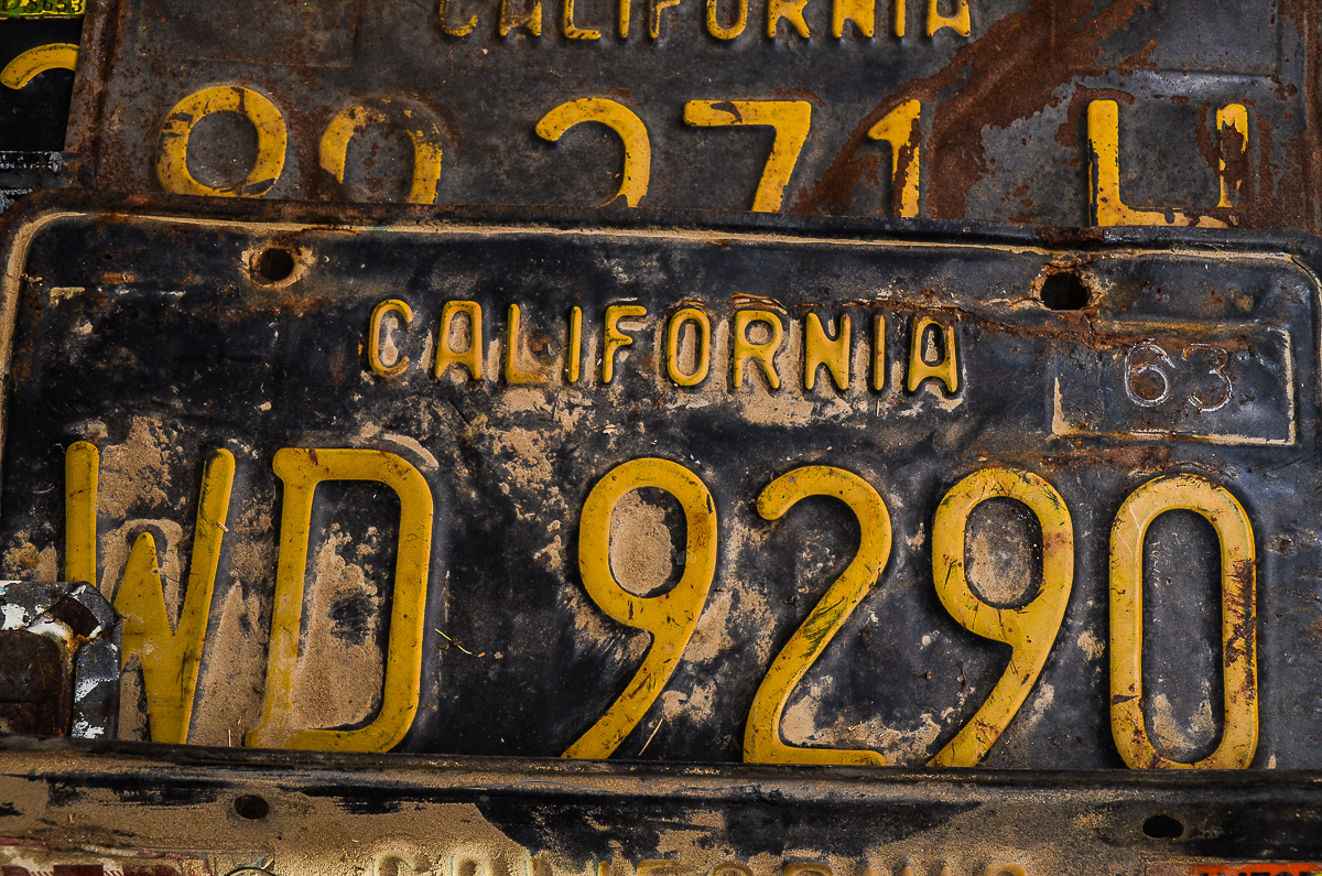 Vintage California License Plates