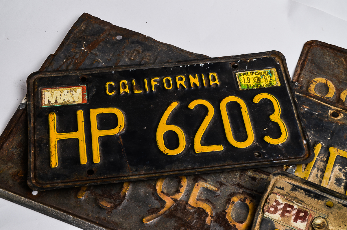 Vintage California License Plates