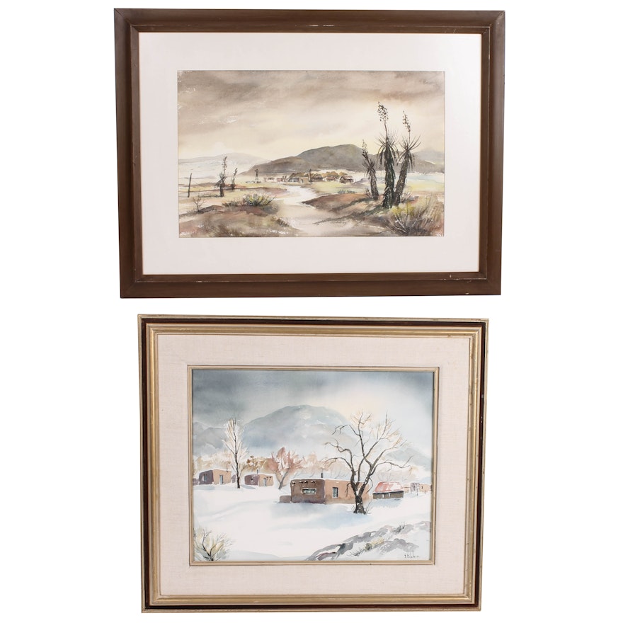 F. B. Johnson Original Landscape Watercolor Paintings