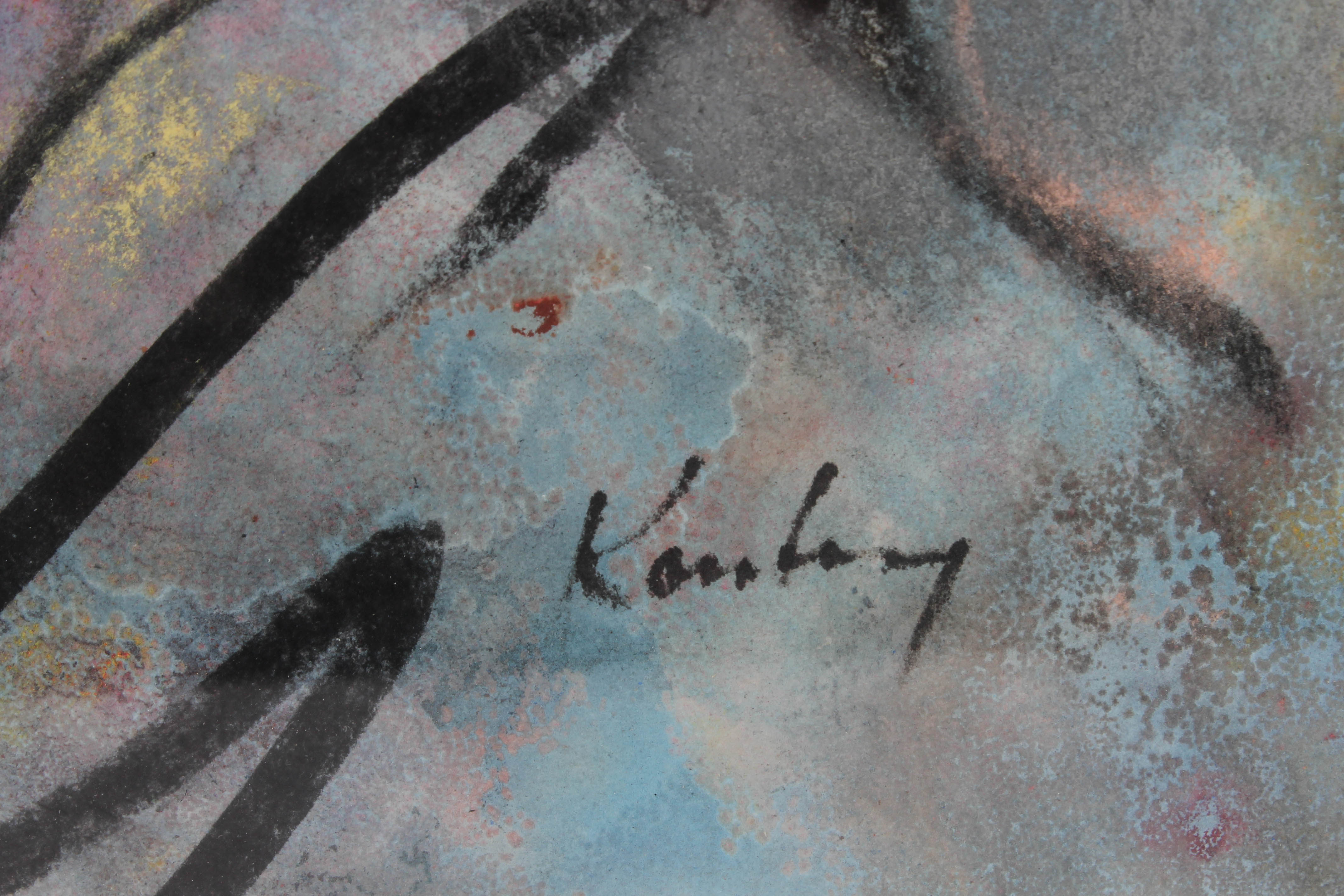 Pawel (Paul) Kontny Original Pastel Drawing of a Woman