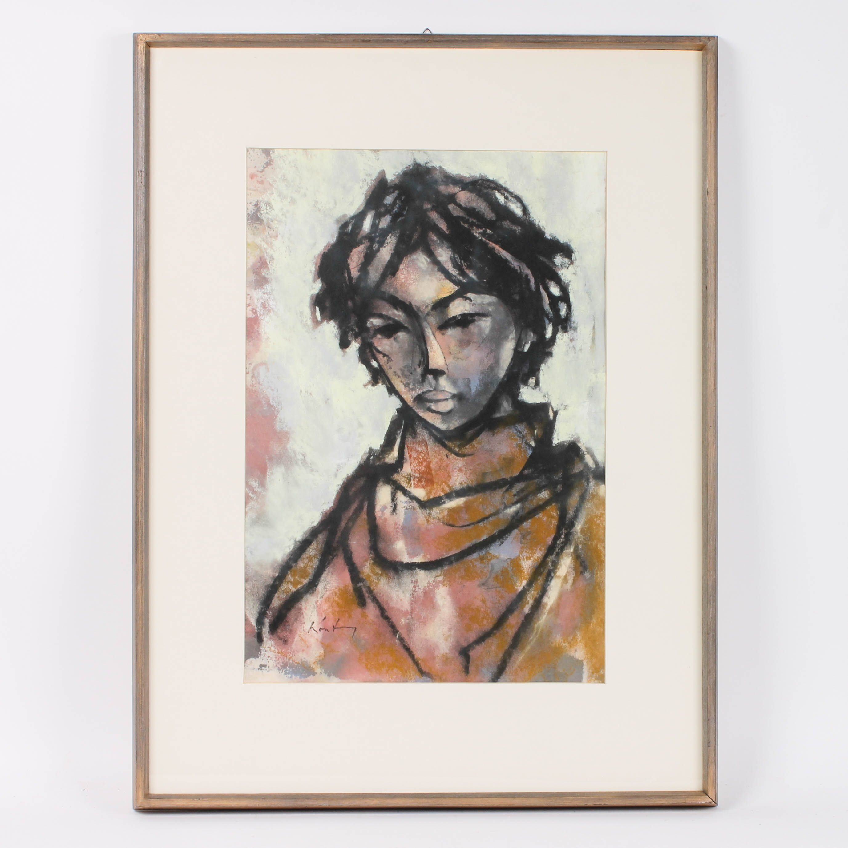 Pawel (Paul) Kontny Original Pastel Drawing of a Young Man