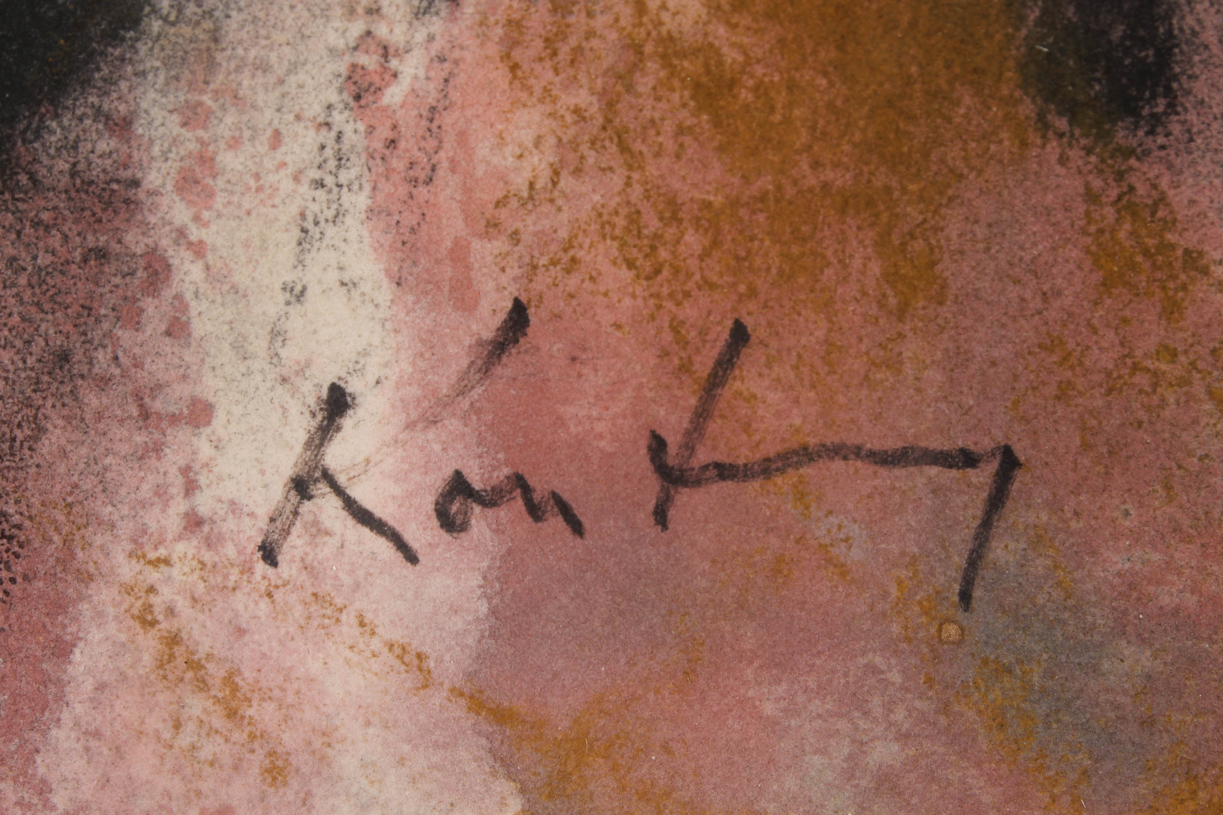 Pawel (Paul) Kontny Original Pastel Drawing of a Young Man