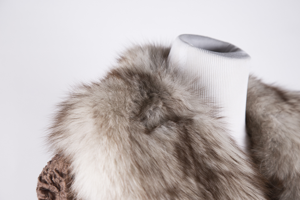 Revillon Lamb and Fox Fur Coat