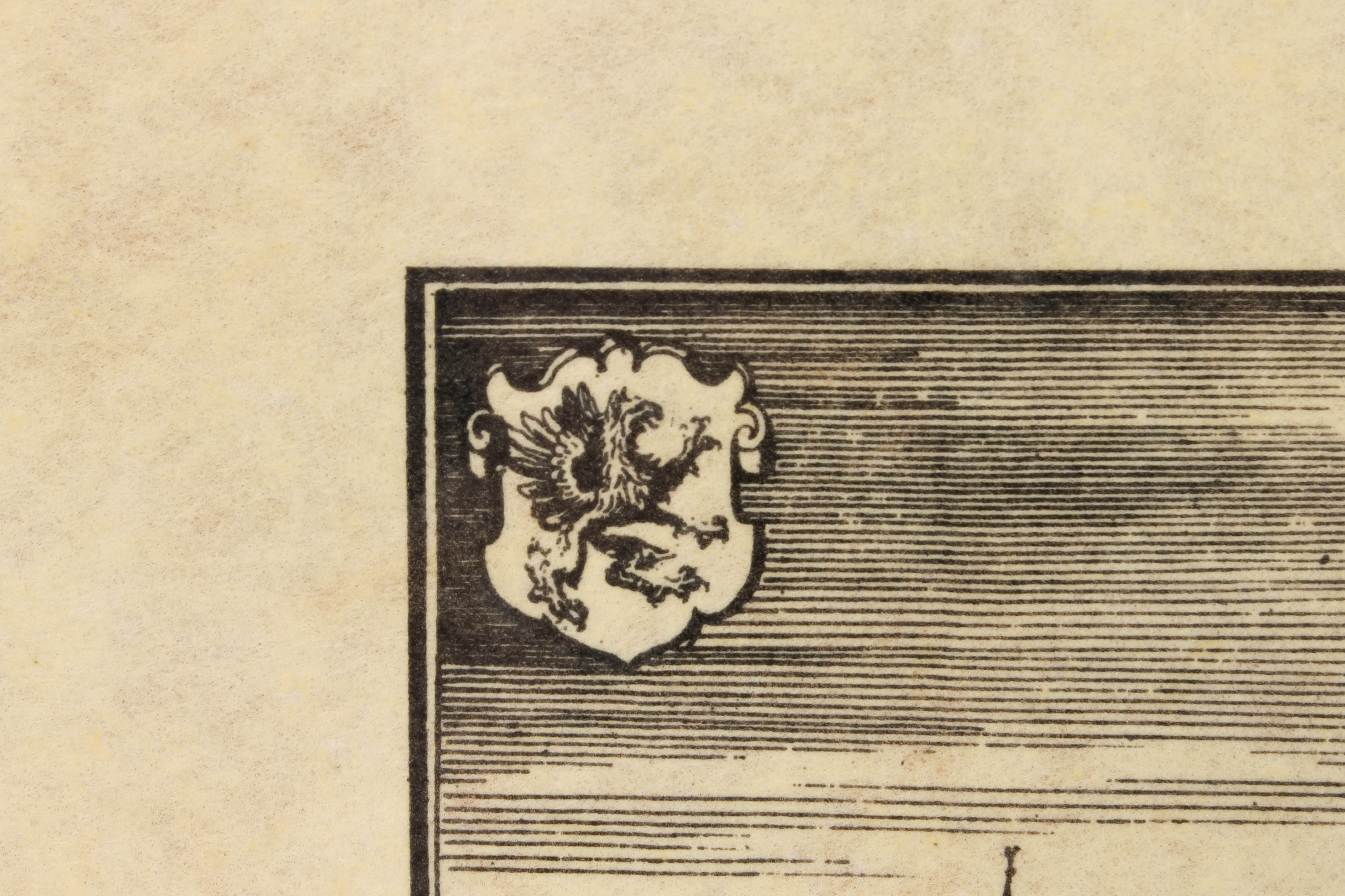 Engraving Warnow Bank in Rostock, Germany