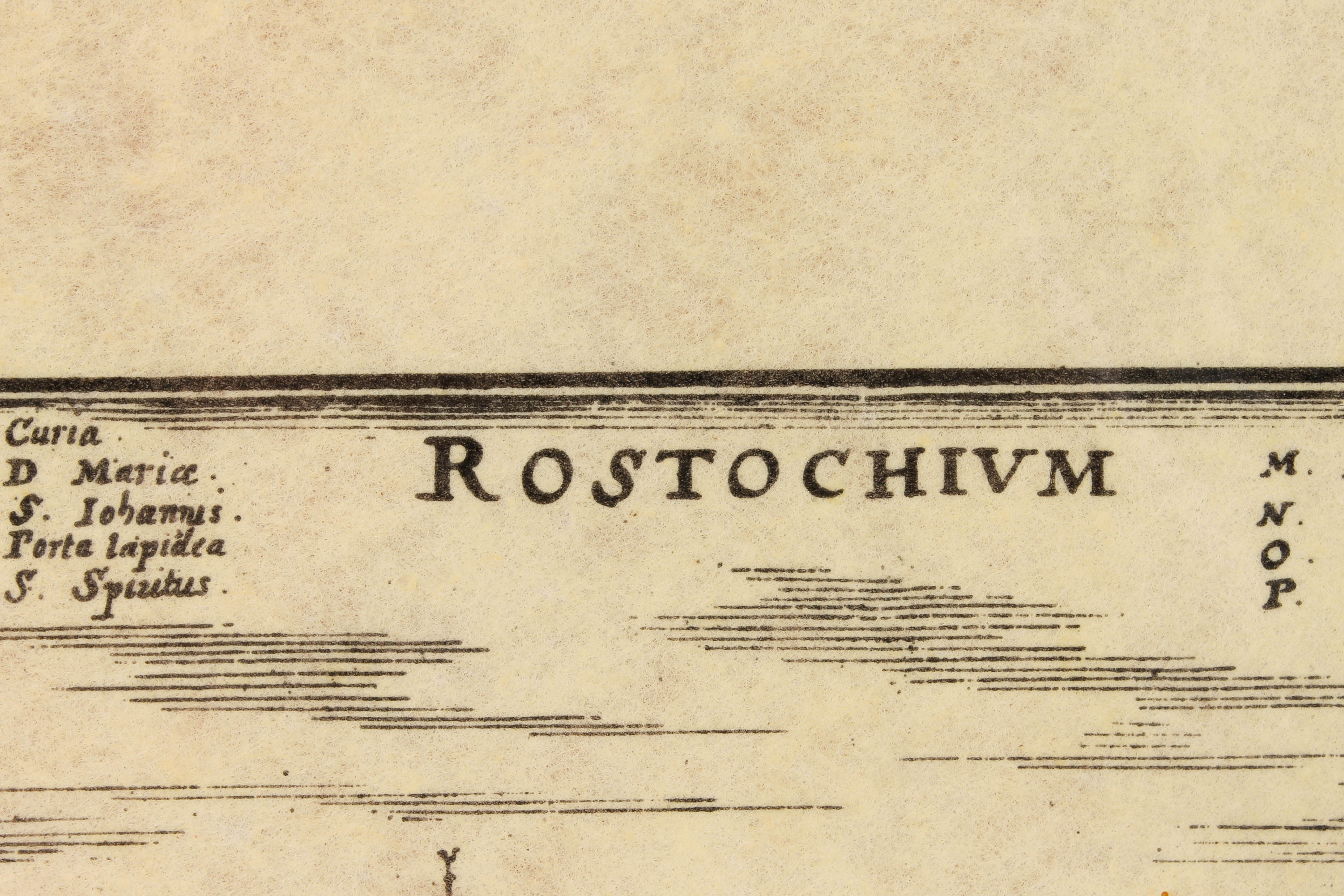 Engraving Warnow Bank in Rostock, Germany