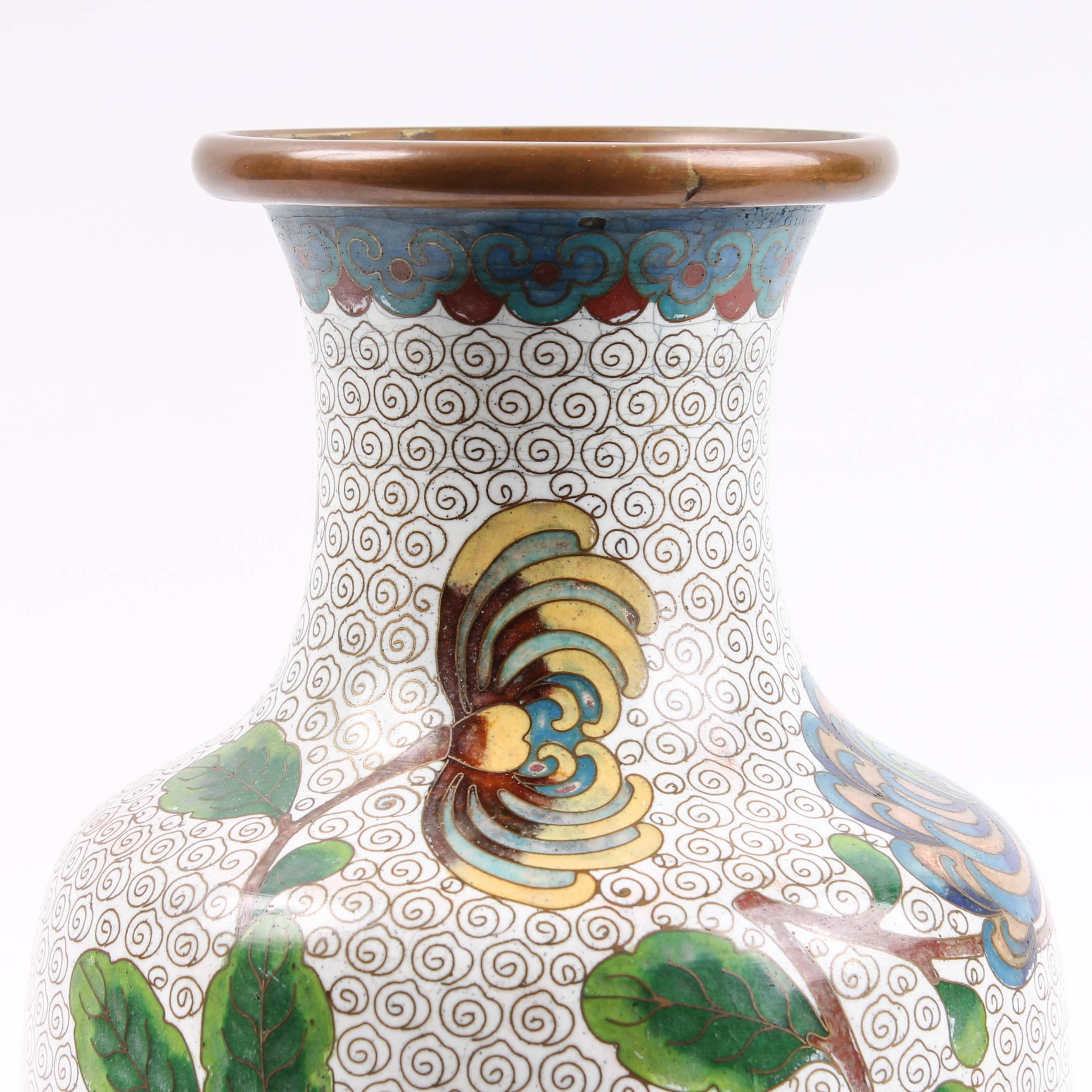 Finely Wrought Chinese Cloisonné Vase