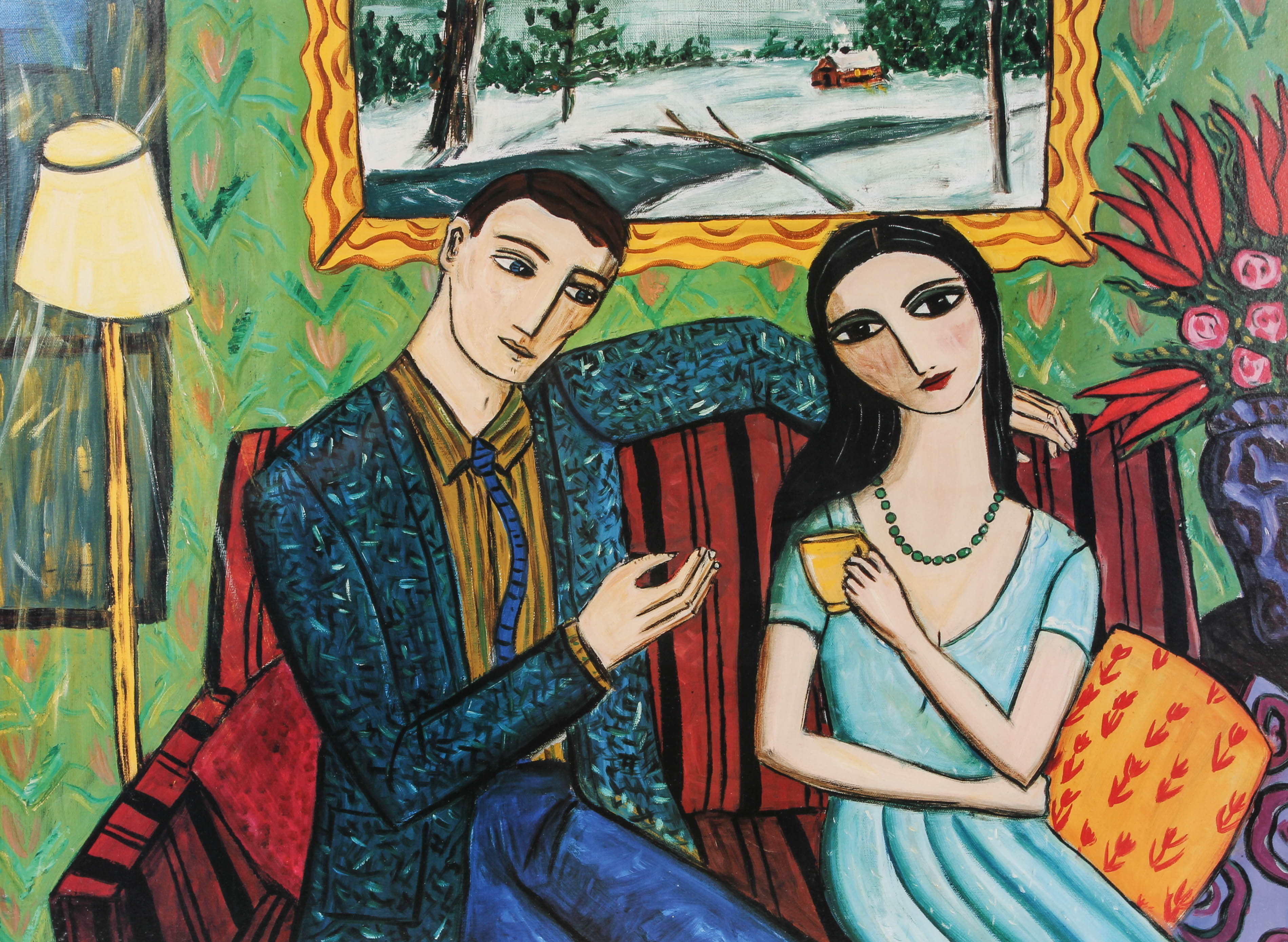 Pair of Polly Cook Offset Lithograph Prints