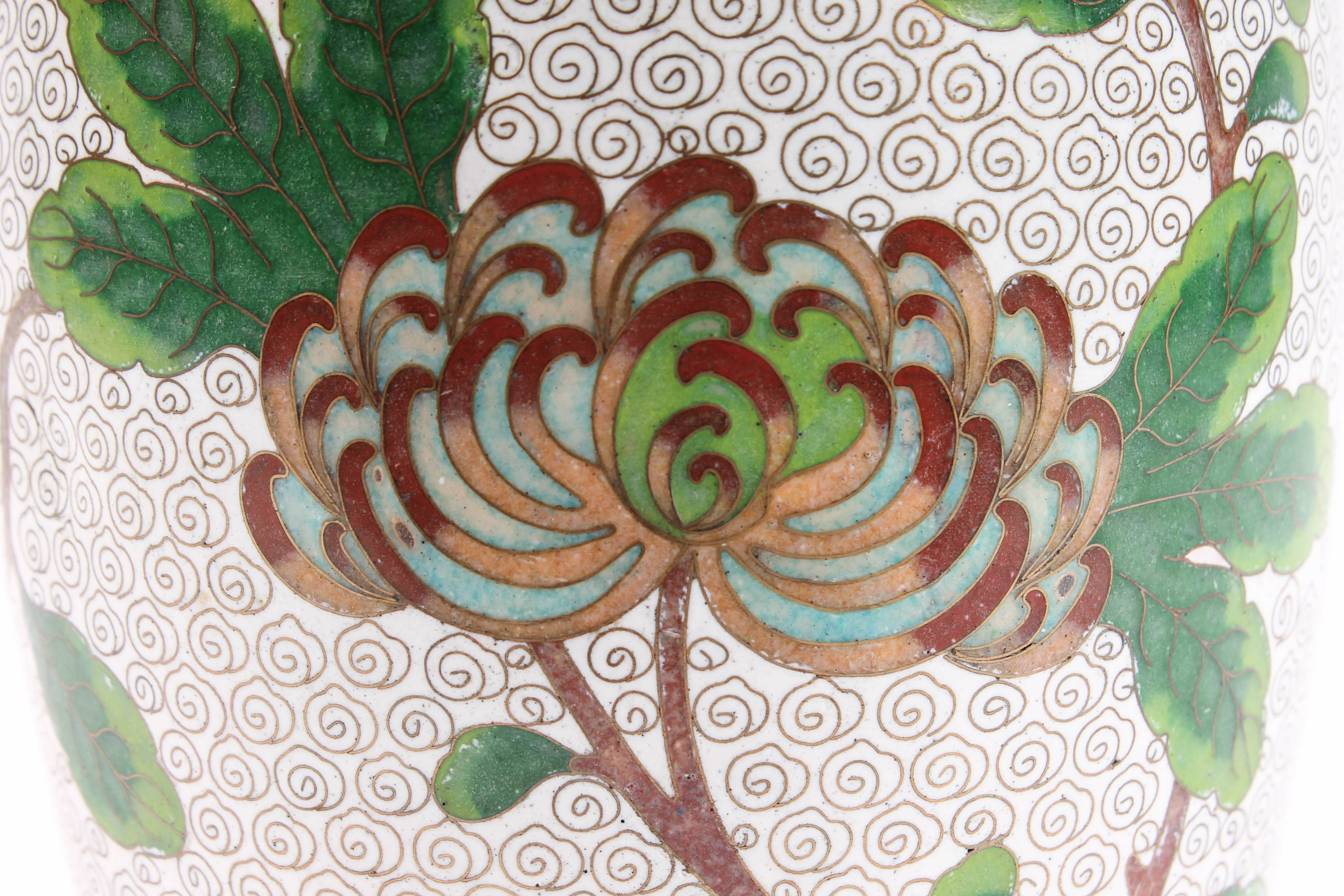 Finely Wrought Chinese Cloisonné Vase