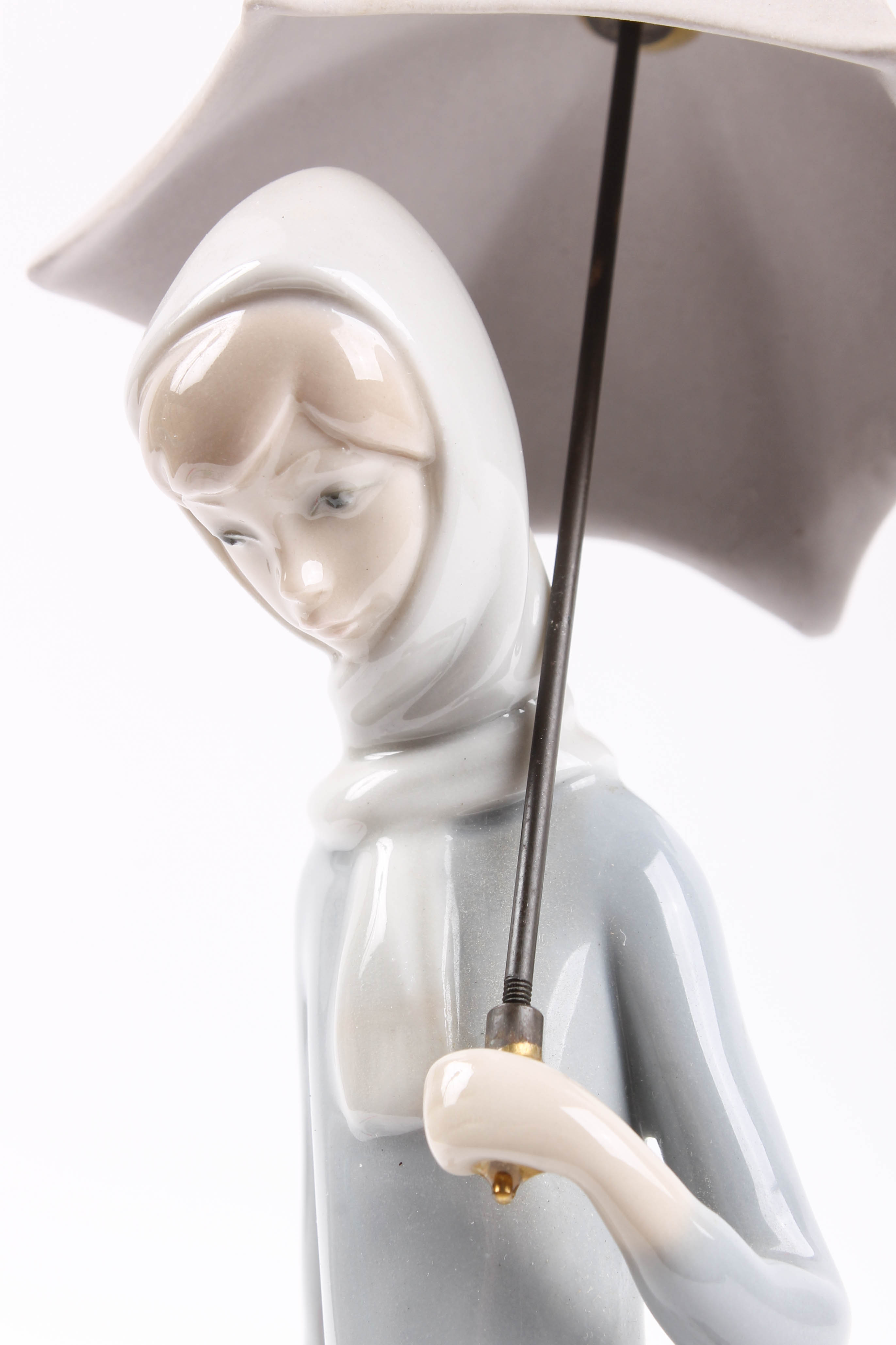 Lladro "Girl with Umbrella and Geese" Figurine