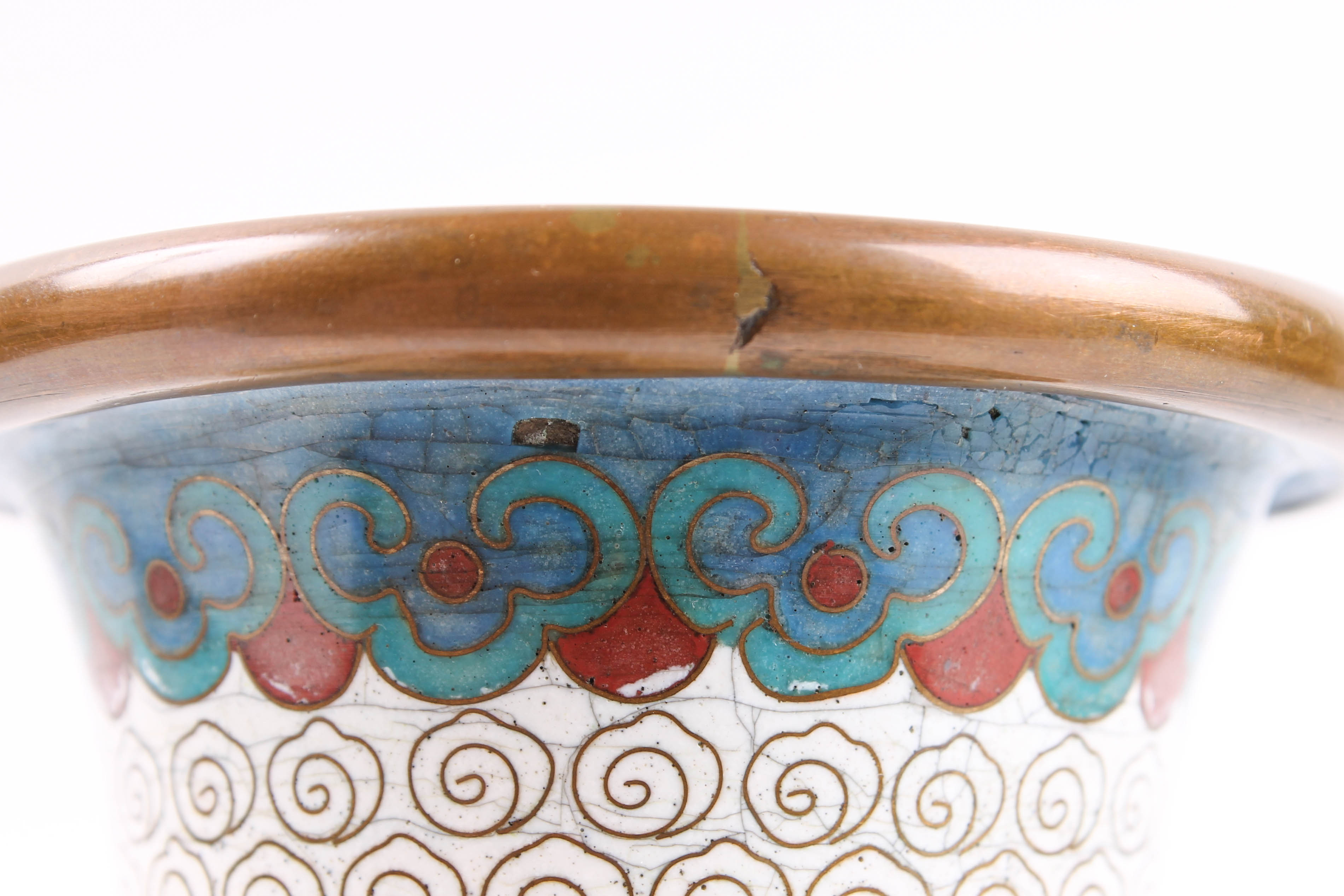 Finely Wrought Chinese Cloisonné Vase