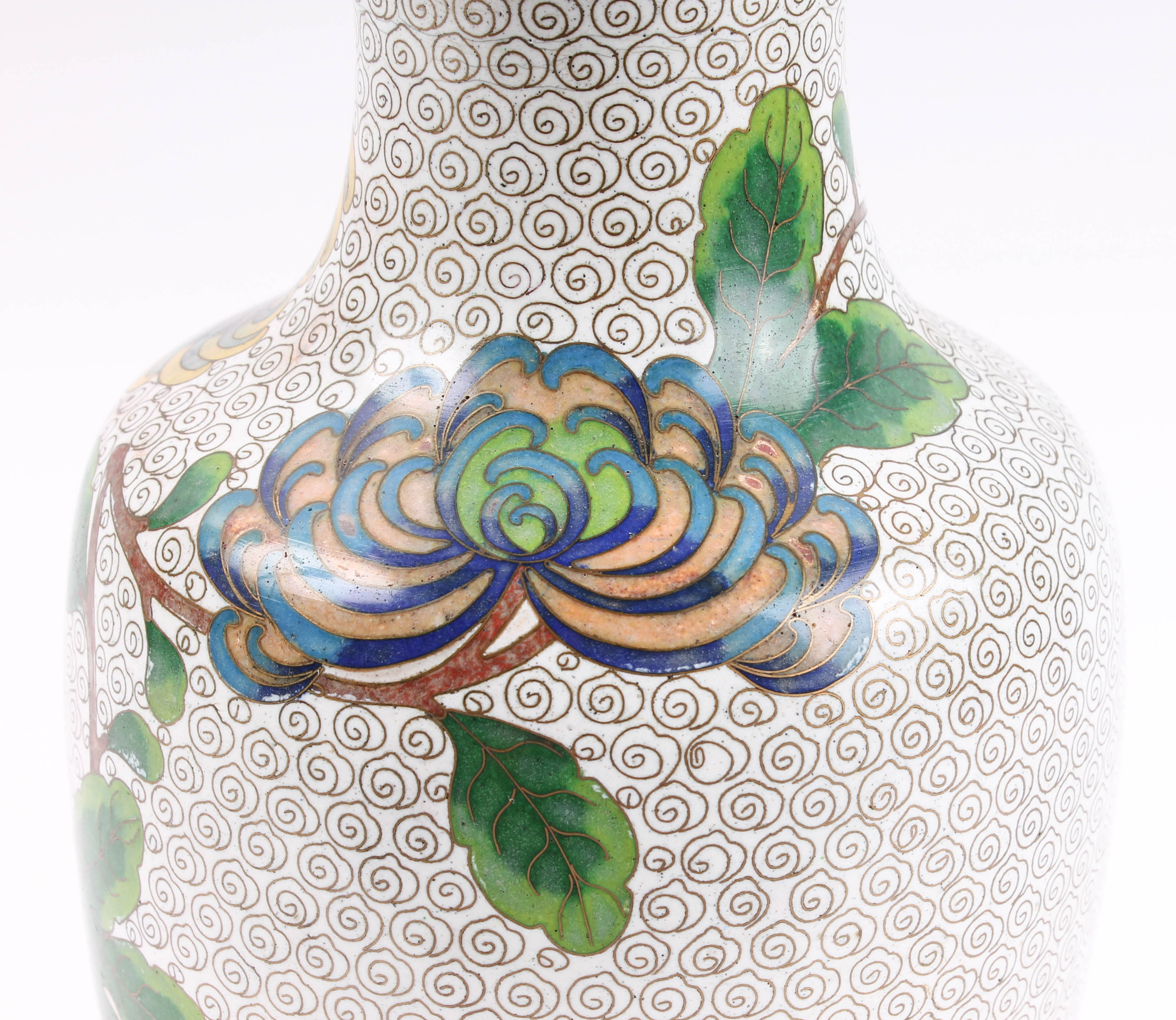 Finely Wrought Chinese Cloisonné Vase