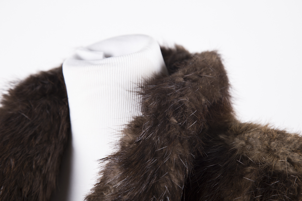 Miller Brothers Full Length Brown Fur Coat with Hat