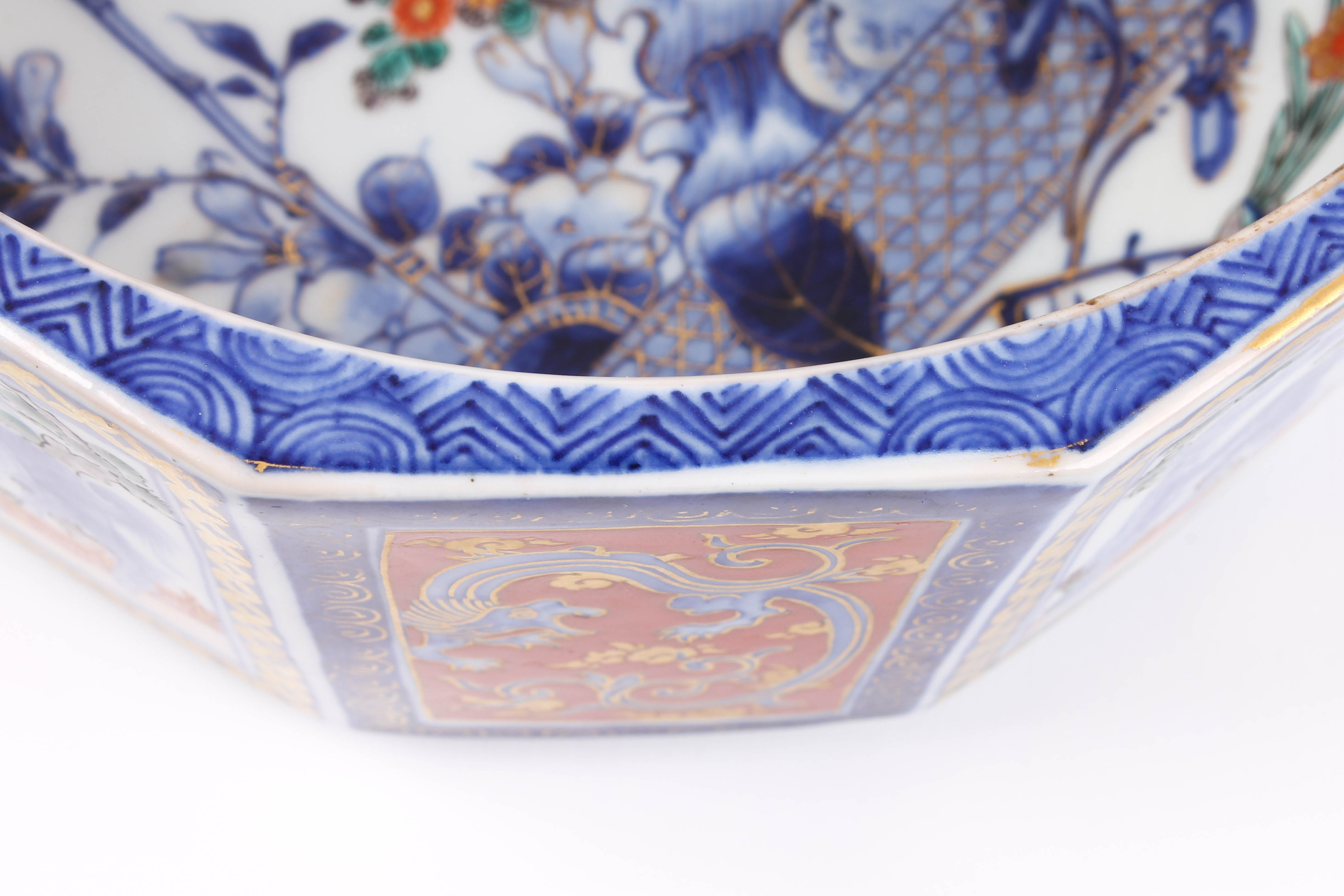 Antique Meiji Period Hand-Painted Japanese Imari Porcelain Dish