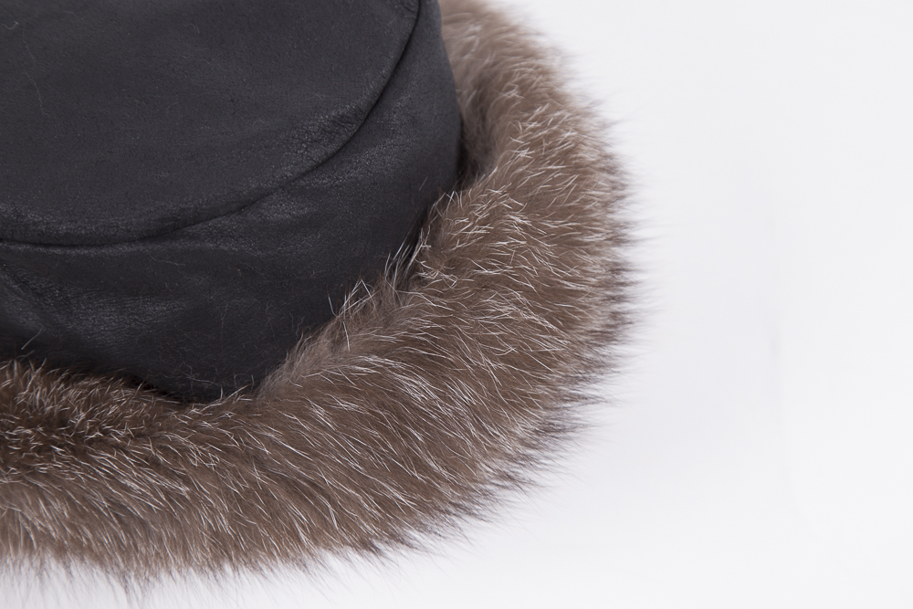 Miller Brothers Full Length Brown Fur Coat with Hat