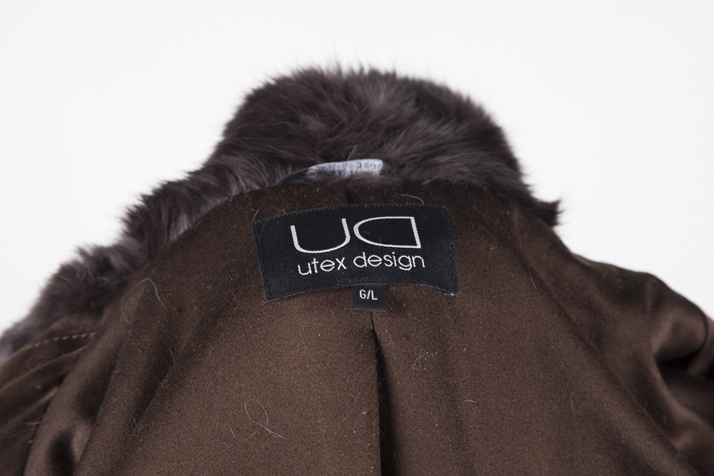 Women's Suede Jacket with Fur Collar