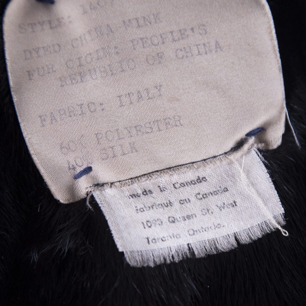 Silk Blend Coat with Mink Collar